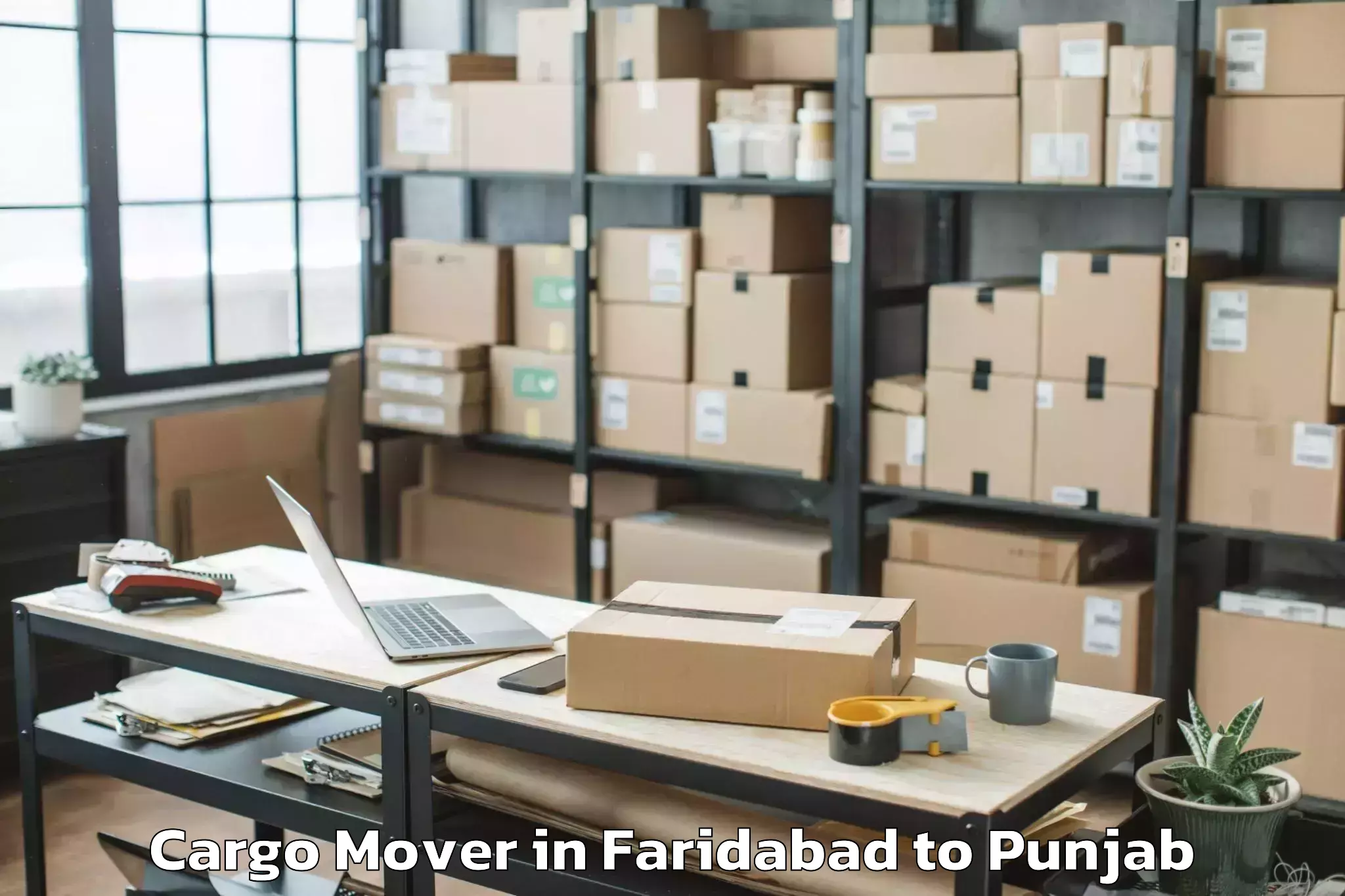 Top Faridabad to Gidderbaha Cargo Mover Available